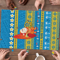 Tuvalu Christmas Puzzle Cute Santa Manuia te Kilisimasi - Polynesian Pride