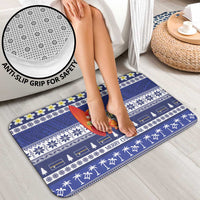 Nauru Christmas Bathroom Set Cute Santa Coat Of Arms Merry Xmas - Polynesian Pride