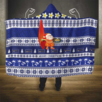 Nauru Christmas Hooded Blanket Cute Santa Coat Of Arms Merry Xmas - Polynesian Pride