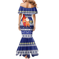 Nauru Christmas Mermaid Dress Cute Santa Coat Of Arms Merry Xmas - Polynesian Pride