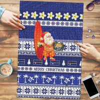 Nauru Christmas Puzzle Cute Santa Coat Of Arms Merry Xmas - Polynesian Pride