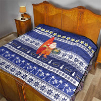 Nauru Christmas Quilt Cute Santa Coat Of Arms Merry Xmas - Polynesian Pride