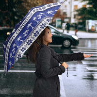 Nauru Christmas Umbrella Cute Santa Coat Of Arms Merry Xmas - Polynesian Pride