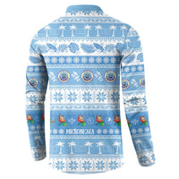 FSM Christmas Button Sweatshirt Merry Xmas Federated States of Micronesia - Polynesian Pride