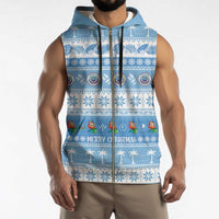 FSM Christmas Sleeveless Zip Hoodie Merry Xmas Federated States of Micronesia - Polynesian Pride