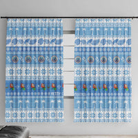 FSM Christmas Window Curtain Merry Xmas Federated States of Micronesia - Polynesian Pride