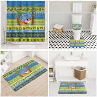 Palau Christmas Bathroom Set Chilling Santa Ungil Kurismas - Polynesian Pride