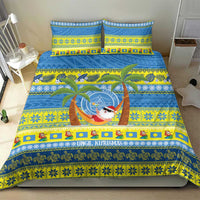 Palau Christmas Bedding Set Chilling Santa Ungil Kurismas - Polynesian Pride