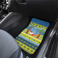 Palau Christmas Car Mats Chilling Santa Ungil Kurismas - Polynesian Pride