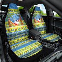 Palau Christmas Car Seat Cover Chilling Santa Ungil Kurismas - Polynesian Pride