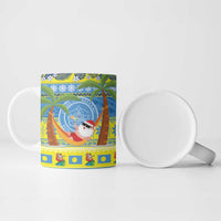 Palau Christmas Ceramic Mug Chilling Santa Ungil Kurismas - Polynesian Pride