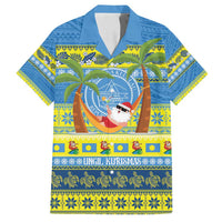 Palau Christmas Family Matching Long Sleeve Bodycon Dress and Hawaiian Shirt Chilling Santa Ungil Kurismas - Polynesian Pride