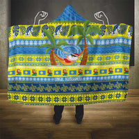 Palau Christmas Hooded Blanket Chilling Santa Ungil Kurismas - Polynesian Pride