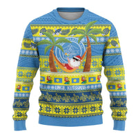 Palau Christmas Ugly Christmas Sweater Chilling Santa Ungil Kurismas - Polynesian Pride