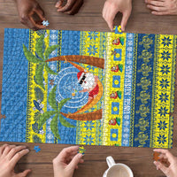 Palau Christmas Puzzle Chilling Santa Ungil Kurismas - Polynesian Pride