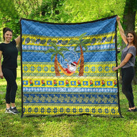 Palau Christmas Quilt Chilling Santa Ungil Kurismas - Polynesian Pride