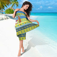 Palau Christmas Sarong Chilling Santa Ungil Kurismas - Polynesian Pride