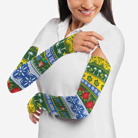 Solomon Islands Christmas Arm Sleeves The Solomons Melanesian Meri Krismas - Polynesian Pride