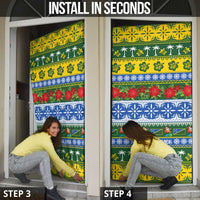 Solomon Islands Christmas Door Cover The Solomons Melanesian Meri Krismas - Polynesian Pride