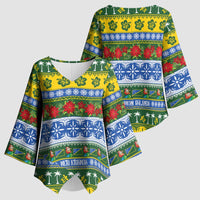 Solomon Islands Christmas Kimono Sleeve Blouse The Solomons Melanesian Meri Krismas - Polynesian Pride