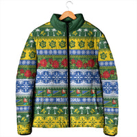 Solomon Islands Christmas Padded Jacket The Solomons Melanesian Meri Krismas - Polynesian Pride