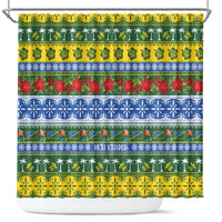 Solomon Islands Christmas Shower Curtain The Solomons Melanesian Meri Krismas - Polynesian Pride