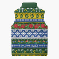 Solomon Islands Christmas Sleeveless Puffer Jacket The Solomons Melanesian Meri Krismas - Polynesian Pride
