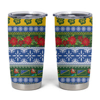 Solomon Islands Christmas Tumbler Cup The Solomons Melanesian Meri Krismas - Polynesian Pride