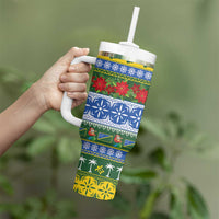 Solomon Islands Christmas Tumbler With Handle The Solomons Melanesian Meri Krismas - Polynesian Pride