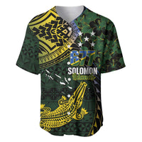 Solomon Islands Baseball Jersey 677 Proud Crocodile Melanesian Pattern - Polynesian Pride