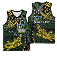 Solomon Islands Basketball Jersey 677 Proud Crocodile Melanesian Pattern LT14 - Polynesian Pride