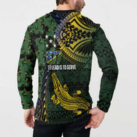 Solomon Islands Button Sweatshirt 677 Proud Crocodile Melanesian Pattern LT14 - Polynesian Pride