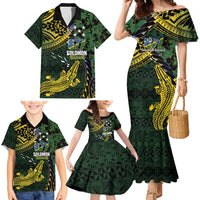 Solomon Islands Family Matching Mermaid Dress and Hawaiian Shirt 677 Proud Crocodile Melanesian Pattern - Polynesian Pride