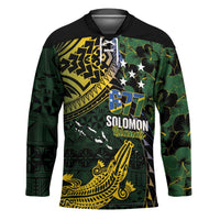 Solomon Islands Hockey Jersey 677 Proud Crocodile Melanesian Pattern - Polynesian Pride
