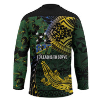 Solomon Islands Hockey Jersey 677 Proud Crocodile Melanesian Pattern LT14 - Polynesian Pride