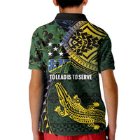 Solomon Islands Kid Polo Shirt 677 Proud Crocodile Melanesian Pattern - Polynesian Pride