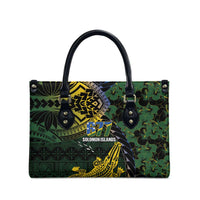 Solomon Islands Leather Bag 677 Proud Crocodile Melanesian Pattern - Polynesian Pride