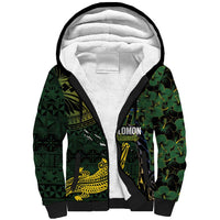 Solomon Islands Sherpa Hoodie 677 Proud Crocodile Melanesian Pattern - Polynesian Pride
