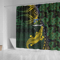 Solomon Islands Shower Curtain 677 Proud Crocodile Melanesian Pattern - Polynesian Pride