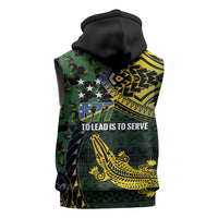 Solomon Islands Sleeveless Zip Hoodie 677 Proud Crocodile Melanesian Pattern LT14 - Polynesian Pride