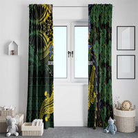 Solomon Islands Window Curtain 677 Proud Crocodile Melanesian Pattern - Polynesian Pride