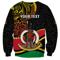 Personalised Vanuatu Unity Day Sweatshirt 29 November Coat Of Arms With Flag Style LT14 - Polynesian Pride