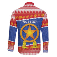 Personalized The Philippines Christmas Family Matching Puletasi and Hawaiian Shirt Pilipinas Parol - Maligayang Pasko!