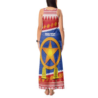 Personalized The Philippines Christmas Tank Maxi Dress Pilipinas Parol - Maligayang Pasko! LT14 - Polynesian Pride