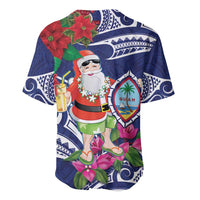 Guam Christmas Baseball Jersey Poinsettia With Bougainvillea - Felis Pasgua! LT14 - Polynesian Pride