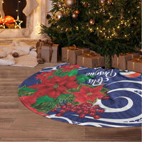 Guam Christmas Tree Skirt Poinsettia With Bougainvillea - Felis Pasgua! LT14 - Polynesian Pride
