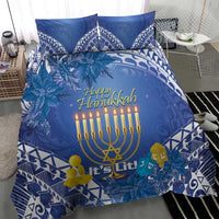 Hanukkah Jewish Festival Bedding Set It's Lit - Polynesian Pattern