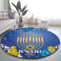 Hanukkah Jewish Festival Round Carpet It's Lit - Polynesian Pattern LT14 - Polynesian Pride