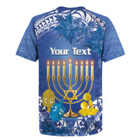 Personalised Hanukkah Jewish Festival Rugby Jersey It's Lit - Polynesian Pattern