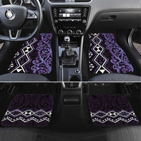 Purple Aotearoa Car Mats Taniko Motifs With Paua Shell Kowhaiwhai
